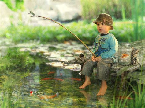 So Sweet Little Boy Fishing Fish Gone Fishing Fishing Trip