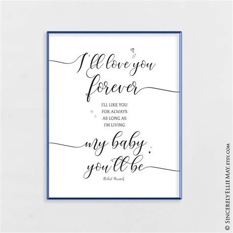 Ill Love You Forever Ill Like You For Always Baby Room Decor Etsy