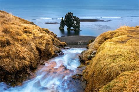 Hvitserkur In The Sea On The Northern Coast Of Iceland Stock Image