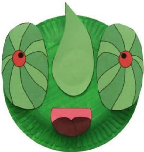 Lizard Crafts Dltk S Crafts For Kids Paper Plate Chameleon Craft