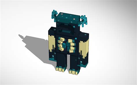 3d Design Minecraft The Warden 3d Model Tinkercad
