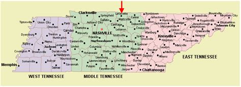 Tennessee Map And Tennessee Satellite Image
