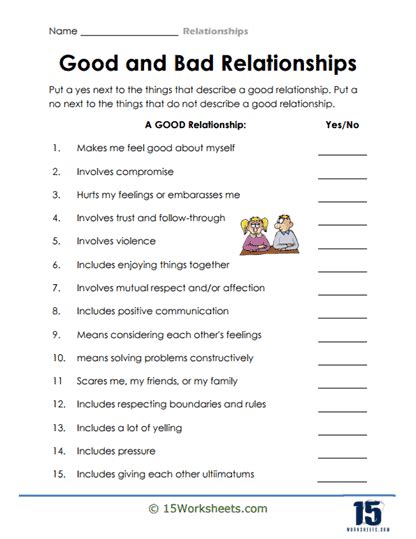 Relationships Worksheets Worksheets Library
