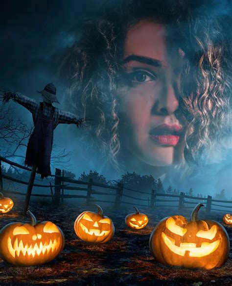 Photo Effects Halloween Spooky Pumpkins