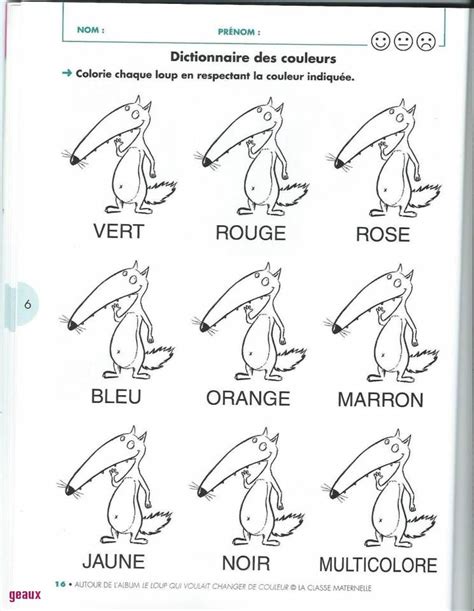 Le Loup Qui Voulait Changer De Couleur Coloriage — Le Loup Qui Voulait