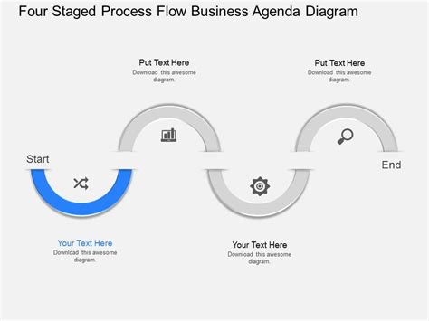 Eg Four Staged Process Flow Business Agenda Diagram Powerpoint Template