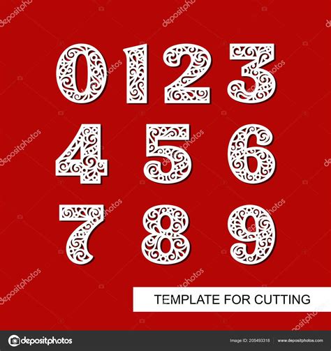 Number One Two Three Four Five Six Seven Eight Nine Stock Vector By