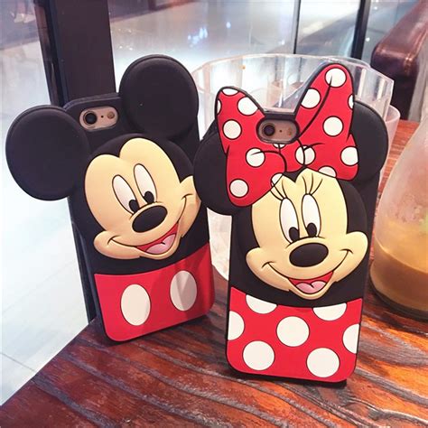 Cute 3d Cartoon Minnie Mickey Mouse Soft Silicone Case For Apple Iphone 6 6s 6s Plus 7 8 Plus 5s
