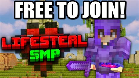 Public Minecraft Lifesteal Smp Free To Join Youtube