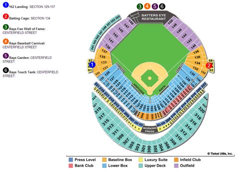 Tropicana Field Seating Map Map Of The World