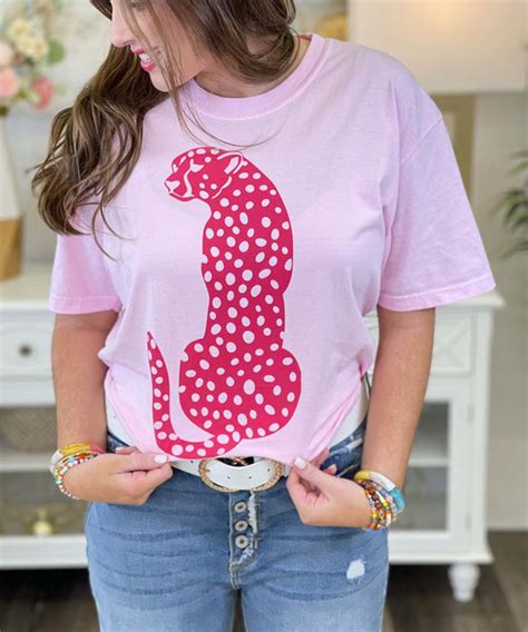 Preppy Pink Cheetah Comfort Colors Shirt