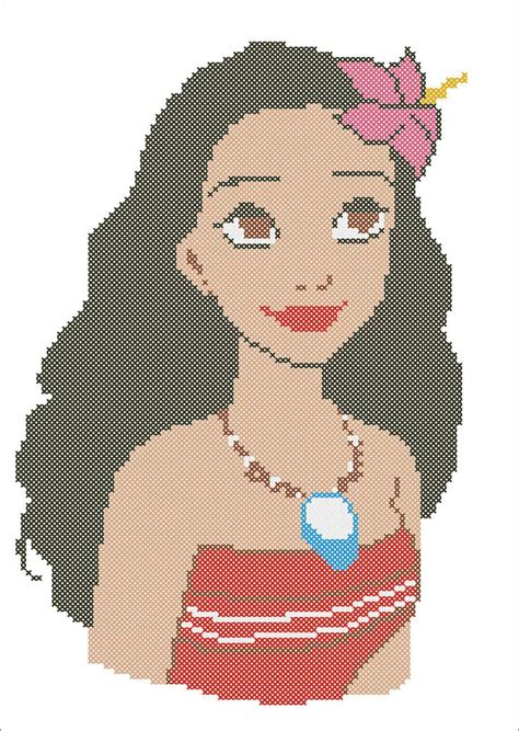 Browse and download free cross stitch patterns. BOGO FREE! "Moana"-DISNEY Moana character Princess cartoon ...