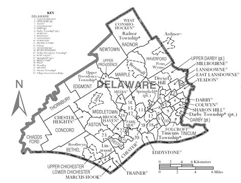 Map Of Delaware County Pa