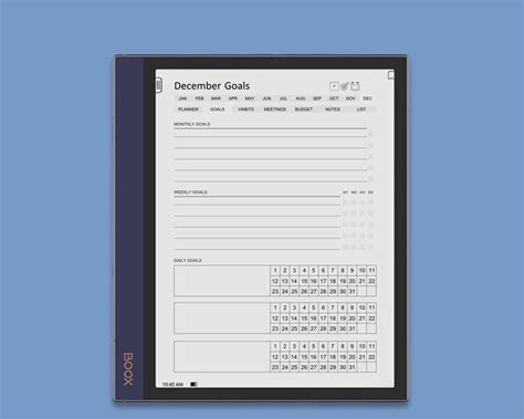 Boox Note Air Templates Digital Planner 2022 Yearly And Etsy