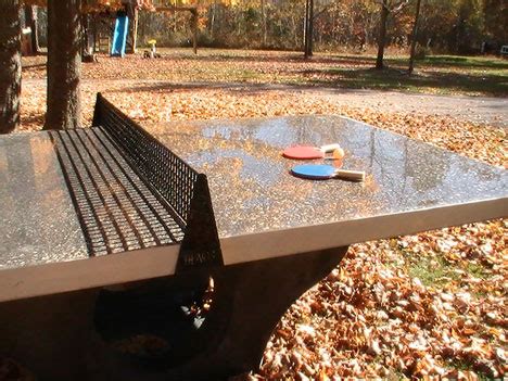 Some of the ping pong tables are made of wood while others are created with a thick glass. Concrete Outdoor Ping Pong Tables Soon To Adorn NYC Parks