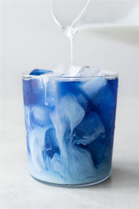 Made from the leaves of the butterfly pea flower, blue tea is actually a tisane, meaning it isn't composed of the leaves of the camellia sinensis plant required for a drink to be called tea. Iced Butterfly Pea Flower Tea Latte | Oh, How Civilized