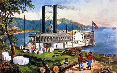 Mississippi Steamboat 1870 By Granger