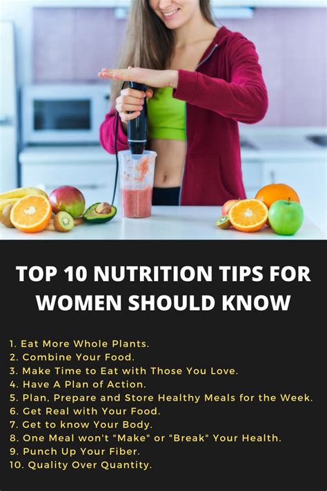 Top 10 Nutrition Tips For Women Should Know Nutrition Tips Nutrition And Dietetics Nutrition