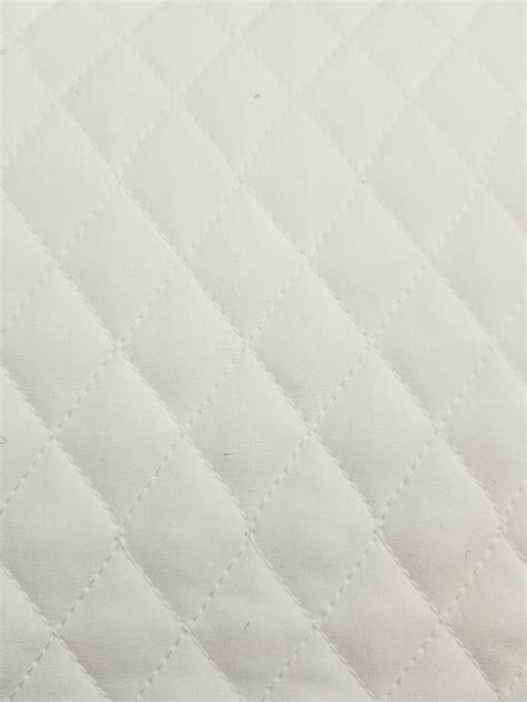 Double Faced Pre Quilted White Cotton Fabric Diamond Solid 8 Yard Bolt