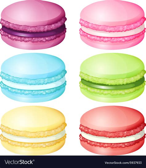Macaron In Different Flavor Royalty Free Vector Image