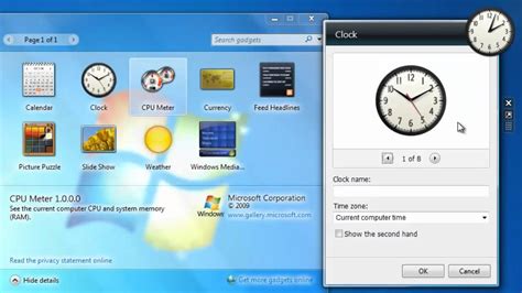 Learn Windows 7 Desktop Gadgets Youtube