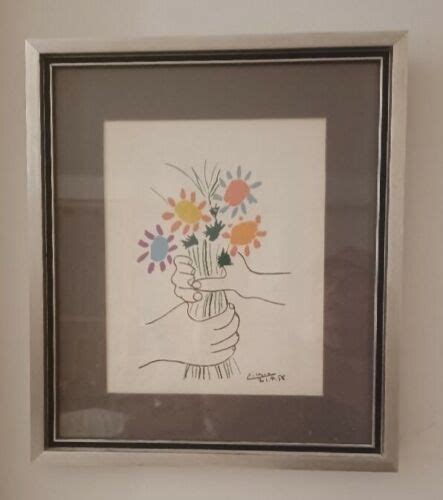 After Pablo Picasso Bouquet Of Peace 1958 Lithograph Mcm Ebay