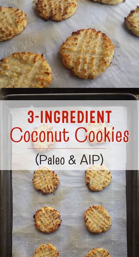 Regardless of whether or not you celebrate, i think it's the best excuse to whip up a healthy valentine's day dessert…and if you're like me this involves something with. 3-ingredient coconut cookies - Paleo, grain-free, sugar ...