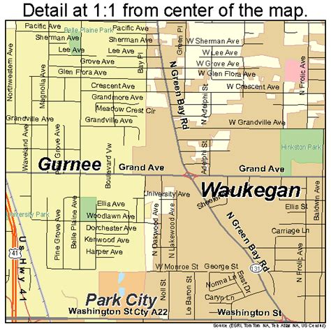 Waukegan Illinois Street Map 1779293