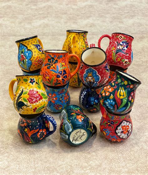 Turkish Ceramic Coffee Mug Handmade Ceramic Espresso Mug Etsy Canada