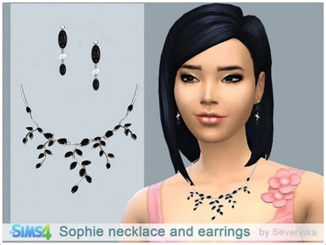 Sophie Necklace And Earrings Sims 4 Jewelry