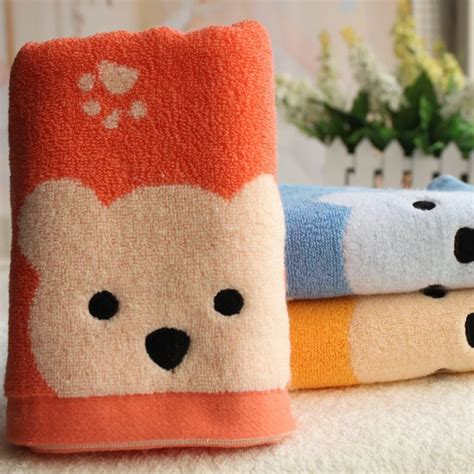 10pcs Wholesale Untwisted Yarn Dyed Cotton Jacquard Big Face Bear Thick Absorbent Towel Adult