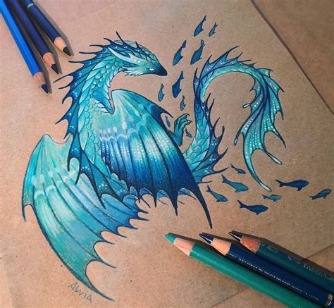Sea Dragon By Alviaalcedo On Deviantart Dragon Art Fantasy Dragon