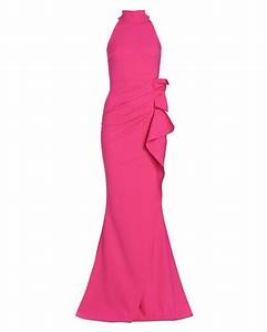 La Robe Di Chiara Boni Gudrum Halter Ruffle Gown In Pink Lyst