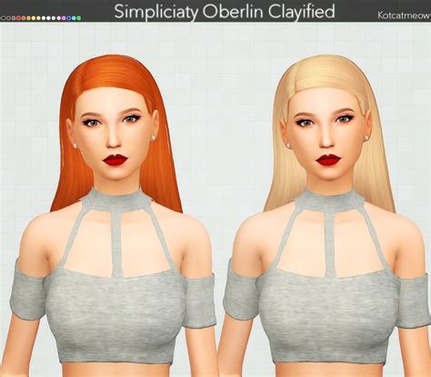 Simpliciaty Oberlin Hair Clayified By Kotcat The Sims4 Sims4hair