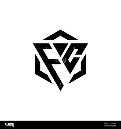 Monograma Con Logotipo Fc Con Triángulo Y Plantilla De Diseño Moderno