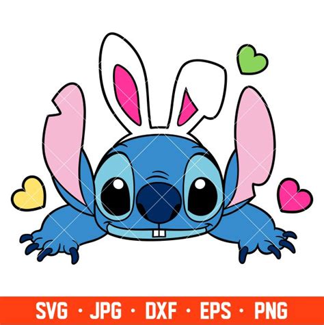 Easter Bunny Stitch Svg, Happy Easter Svg, Disney Svg, Cricu - Inspire