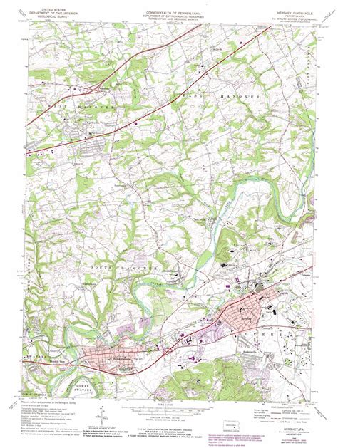 Hershey Topographic Map Pa Usgs Topo Quad 40076c6