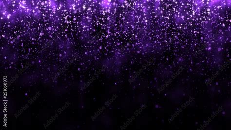 Luxury Background With Glitter Falling Purple Particles Beautiful Holiday Light Background