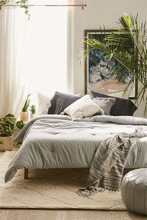 Urban Outfitters Washed Cotton Comforter Snooze Set King White Comforter Bedroom
