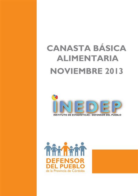 PDF CANASTA BÁSICA ALIMENTARIA NOVIEMBRE 2013 La determinación