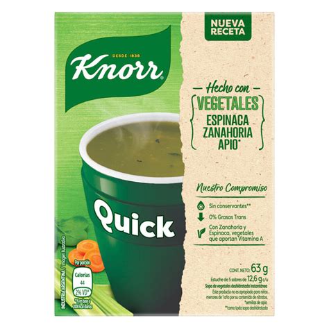 Sopa Quick Knorr Vegetales 5 Sobres Masonline Más Online
