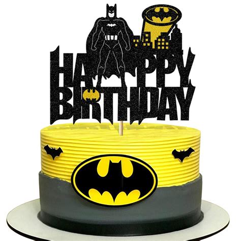 Buy Vivicraft Cake Decor For Batman Happy Birthday Cake Topper Glitter