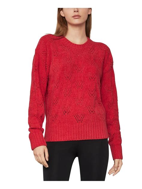 Bcbgmaxazria Womens Chenille Pointelle Pullover Sweater Shop Premium