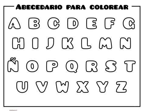 Dibujos De Las Letras Para Colorear