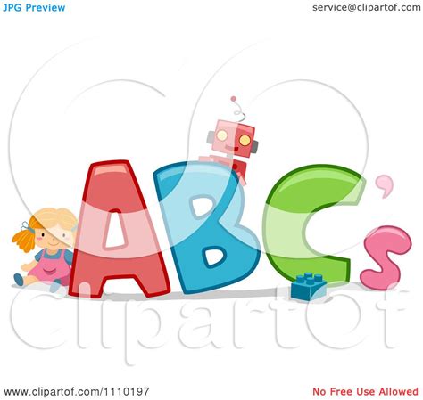 Clipart Alphabet Toys With Abcs Royalty Free Vector Illustration By