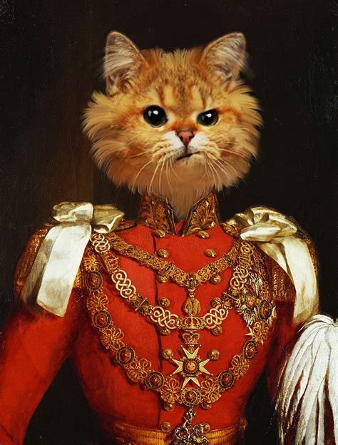 Custom Pet portrait,Military pet portrait,Regal pet portrait,Royal Pet Portrait,Military ...