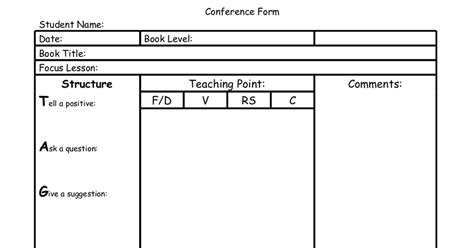 Conference Form 2.docx | Conference forms, Teacher toolbox ...