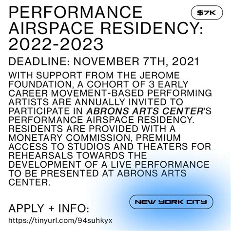 performance airspace residency 2022 2023 abrons arts center opportunity listings