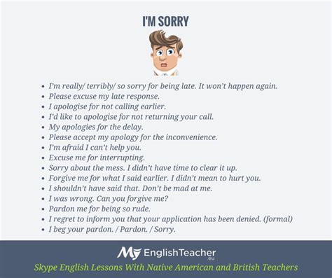 Other Ways To Say Sorry Myenglishteachereu Forum