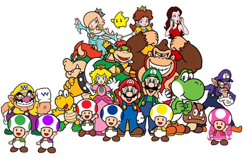 Mario Characters Transparent Png 2d Rezamustafa
